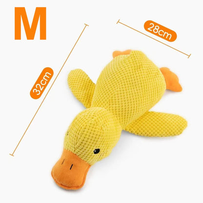Cartoon Yellow Duck Dog Toy S/M/L Plush Companion Sleeping Ducks Bite Resistant Teeth Grinding Sound Relief Duck Sound Pet Toys