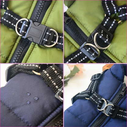 Premium Waterproof Winter Dog Jacket with Harness - Perfect for Large Breeds like Labradors, French Bulldogs, and More!