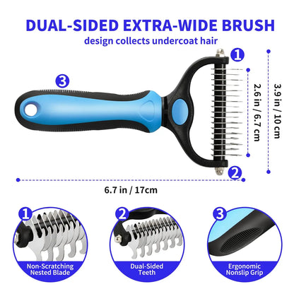 Revolutionize Your Pet's Grooming with the Ultimate Stainless Steel Deshedding Brush for Dogs and Cats
