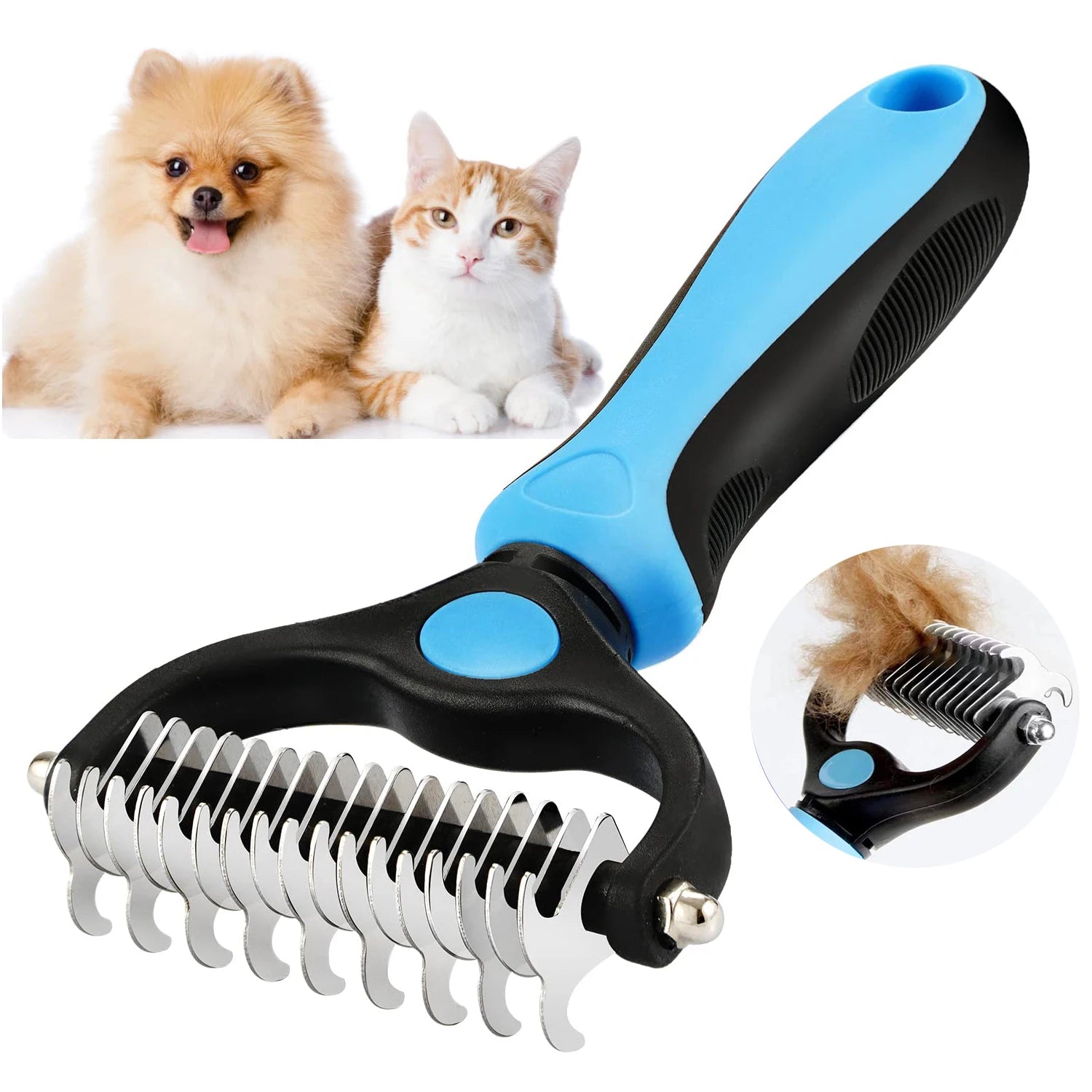 Revolutionize Your Pet's Grooming with the Ultimate Stainless Steel Deshedding Brush for Dogs and Cats