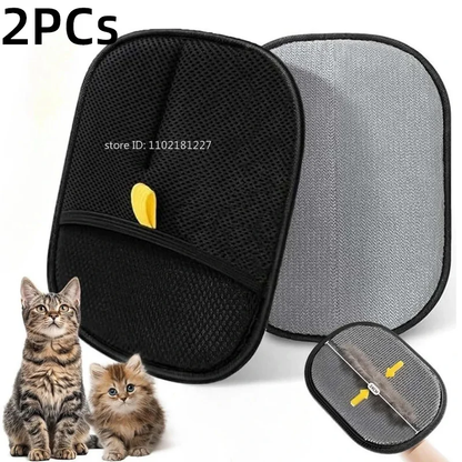 Ultimate Pet Hair Removal Gloves - Reusable Double-Sided Grooming Tool for Effortless Fur Cleanup on Carpets and Sofas