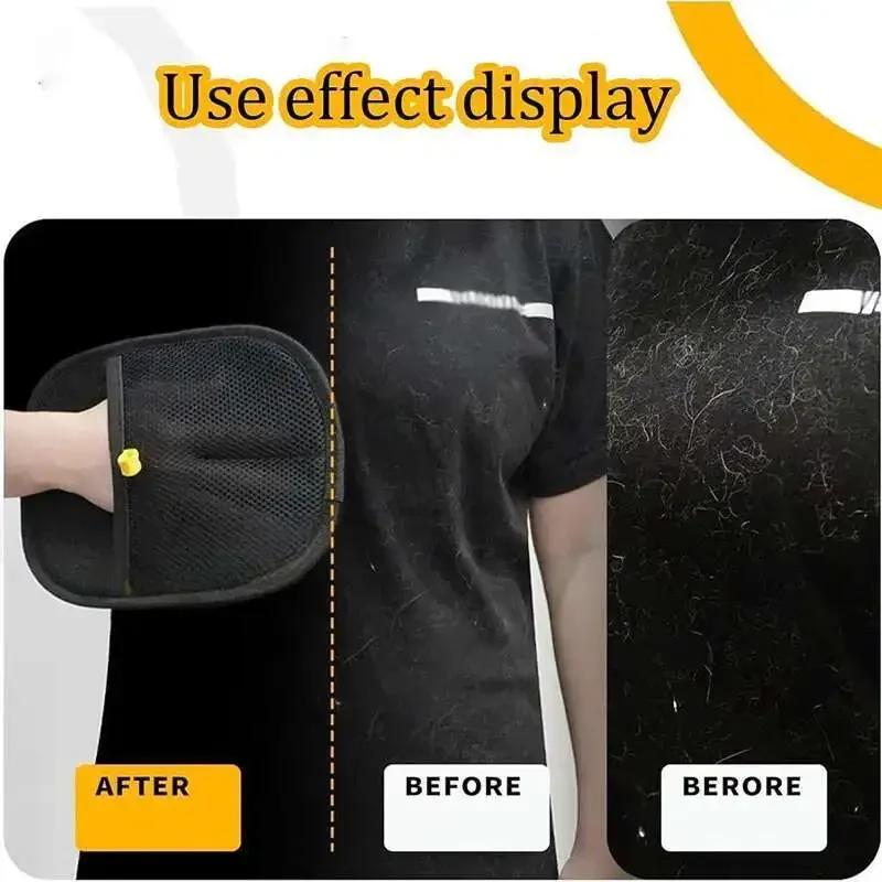 Ultimate Pet Hair Removal Gloves - Reusable Double-Sided Grooming Tool for Effortless Fur Cleanup on Carpets and Sofas